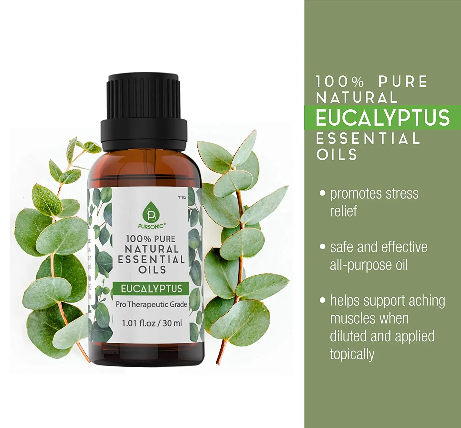 100% Pure Natural Essential Oils,30ML (Eucalyptus)