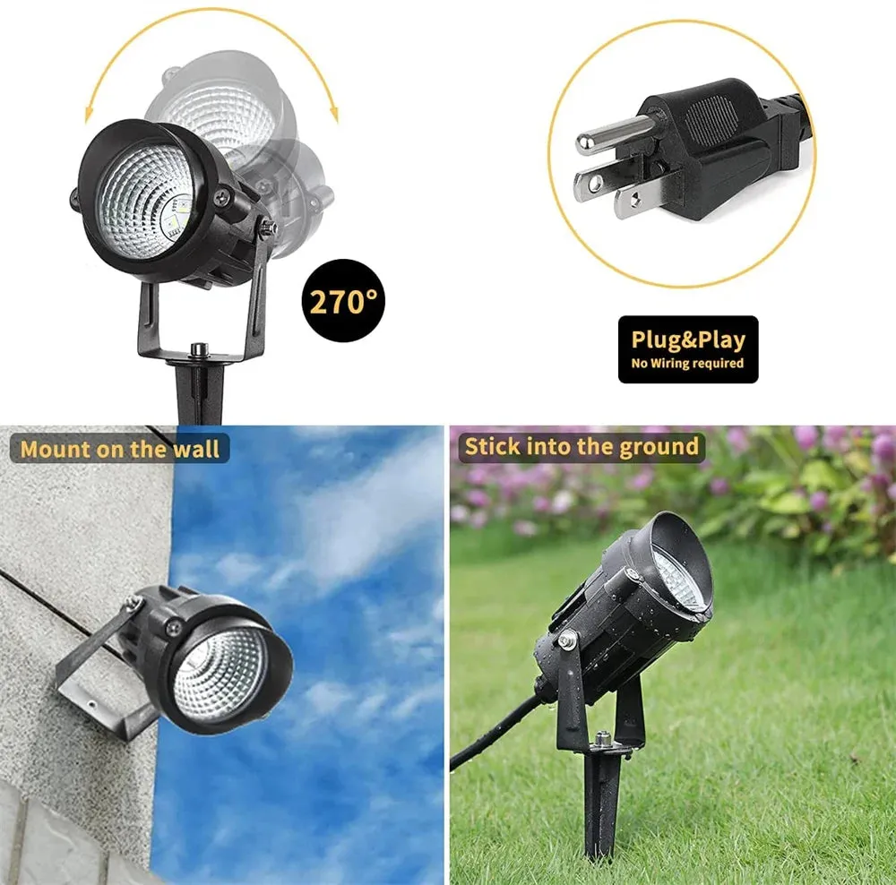 15W RGB Landscape Light Smart Bluetooth Garden Lawn Spotlights Lamp IP67 Waterproof Outdoor Patio Path Holiday Decor Lighting