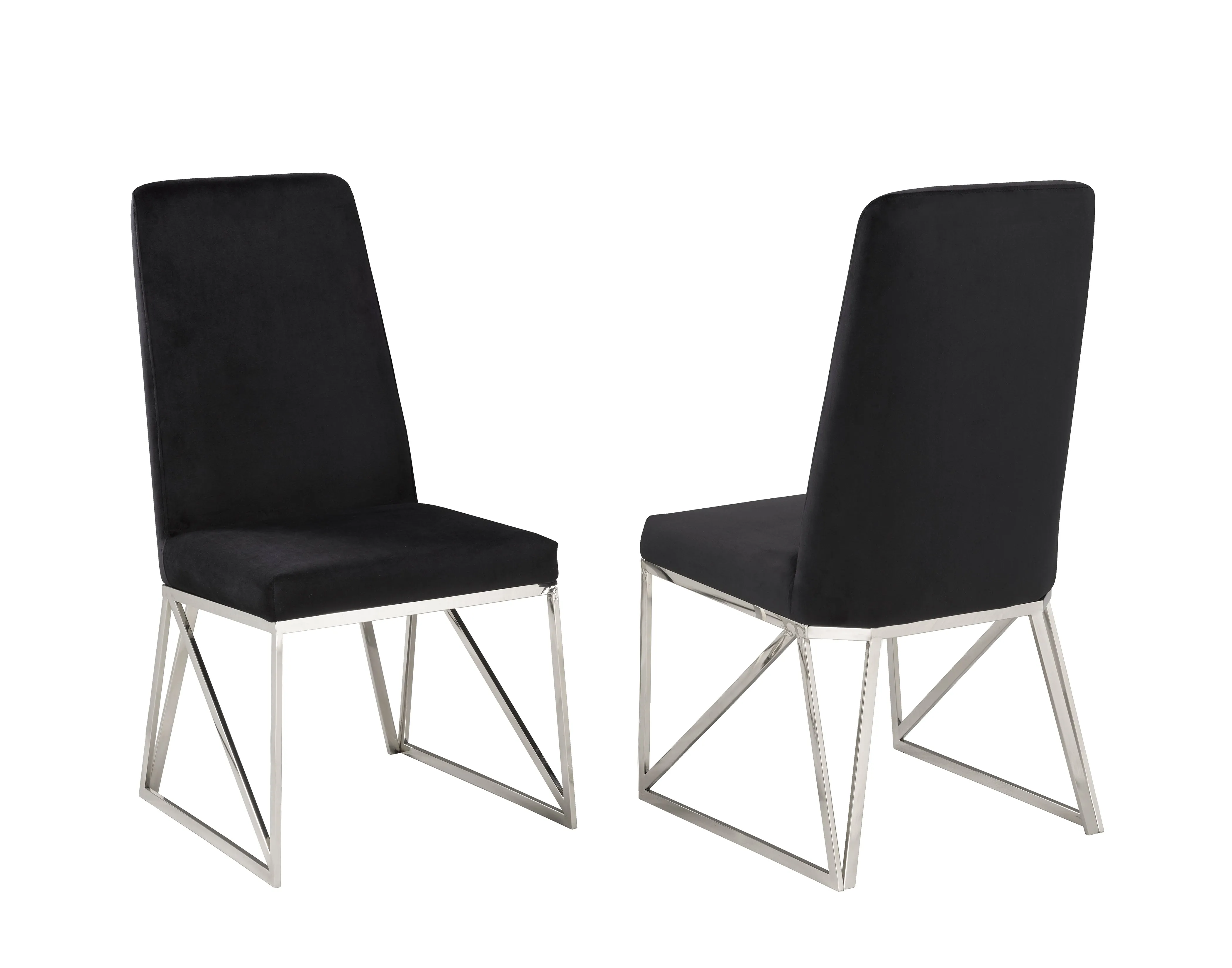 2, 4 or 6 Black Rich Fabric Dining Chairs- Model #2014B