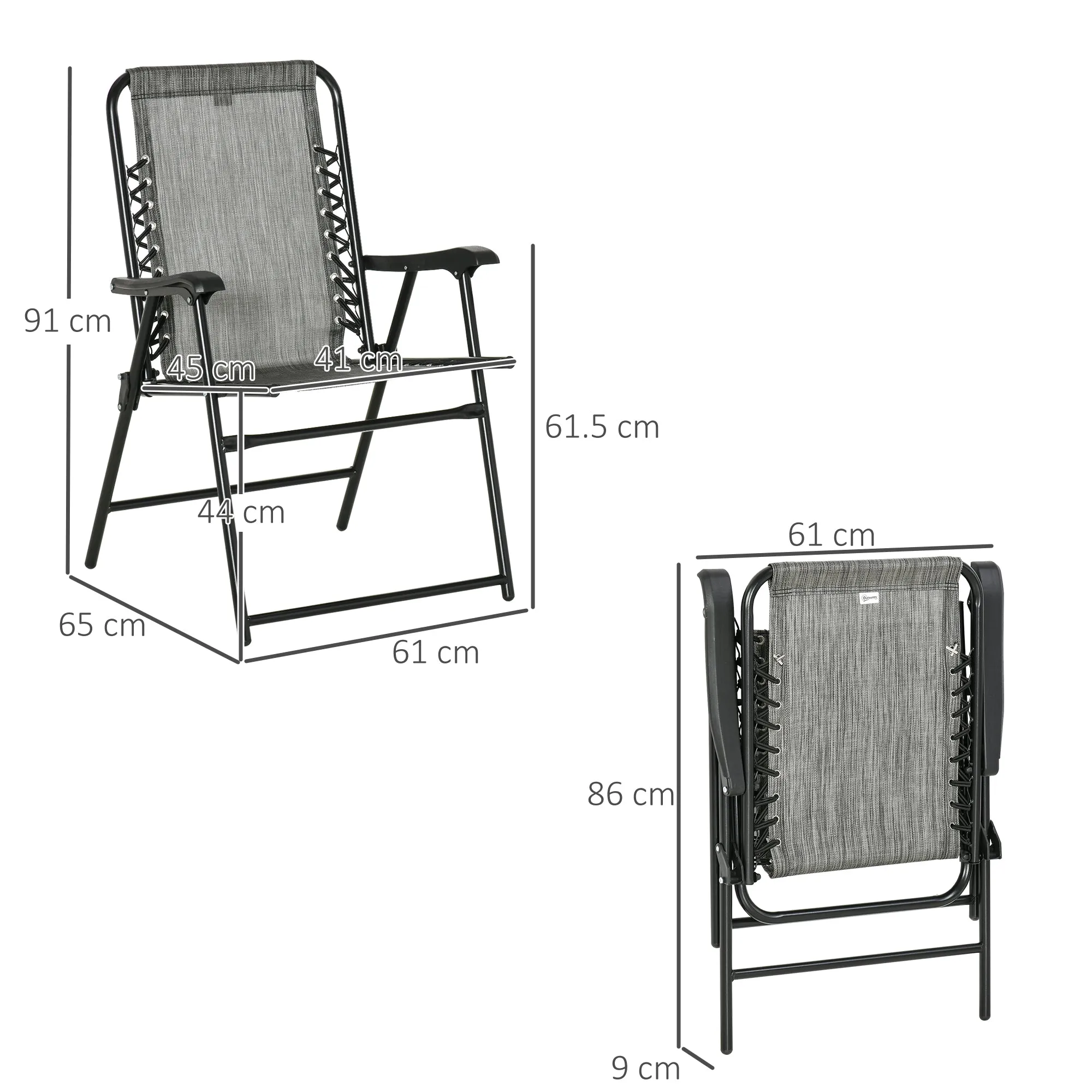 2-Pieces Patio Folding Chair Set