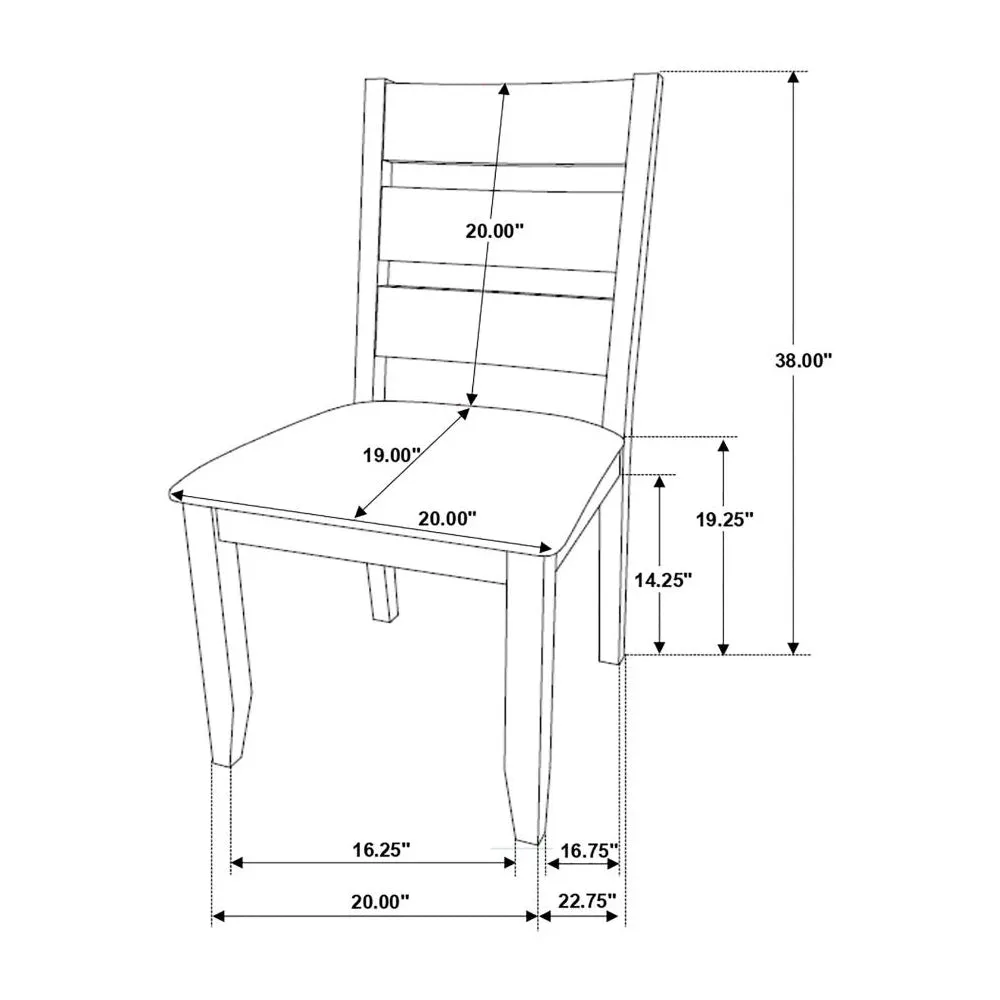 2 Upholstered Dining Chairs, Rustic Knotty Nutmeg Finish, Comfortable Seats