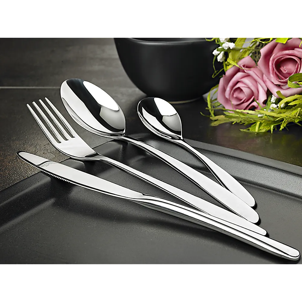 32-Piece Gleaming Stainless Steel Cutlery Set