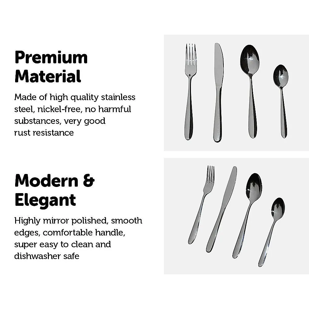 32-Piece Gleaming Stainless Steel Cutlery Set