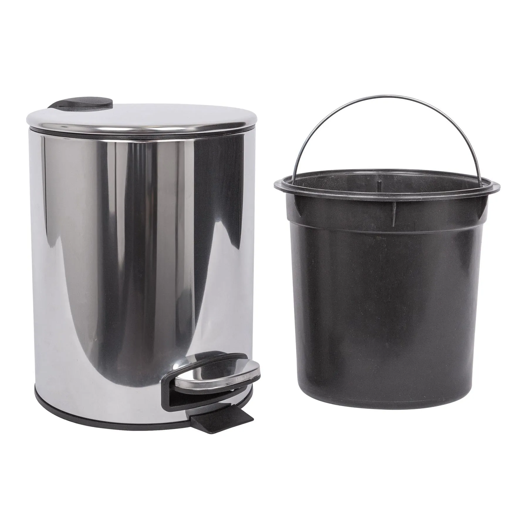 5L Round Stainless Steel Pedal Bin - By Harbour Housewares