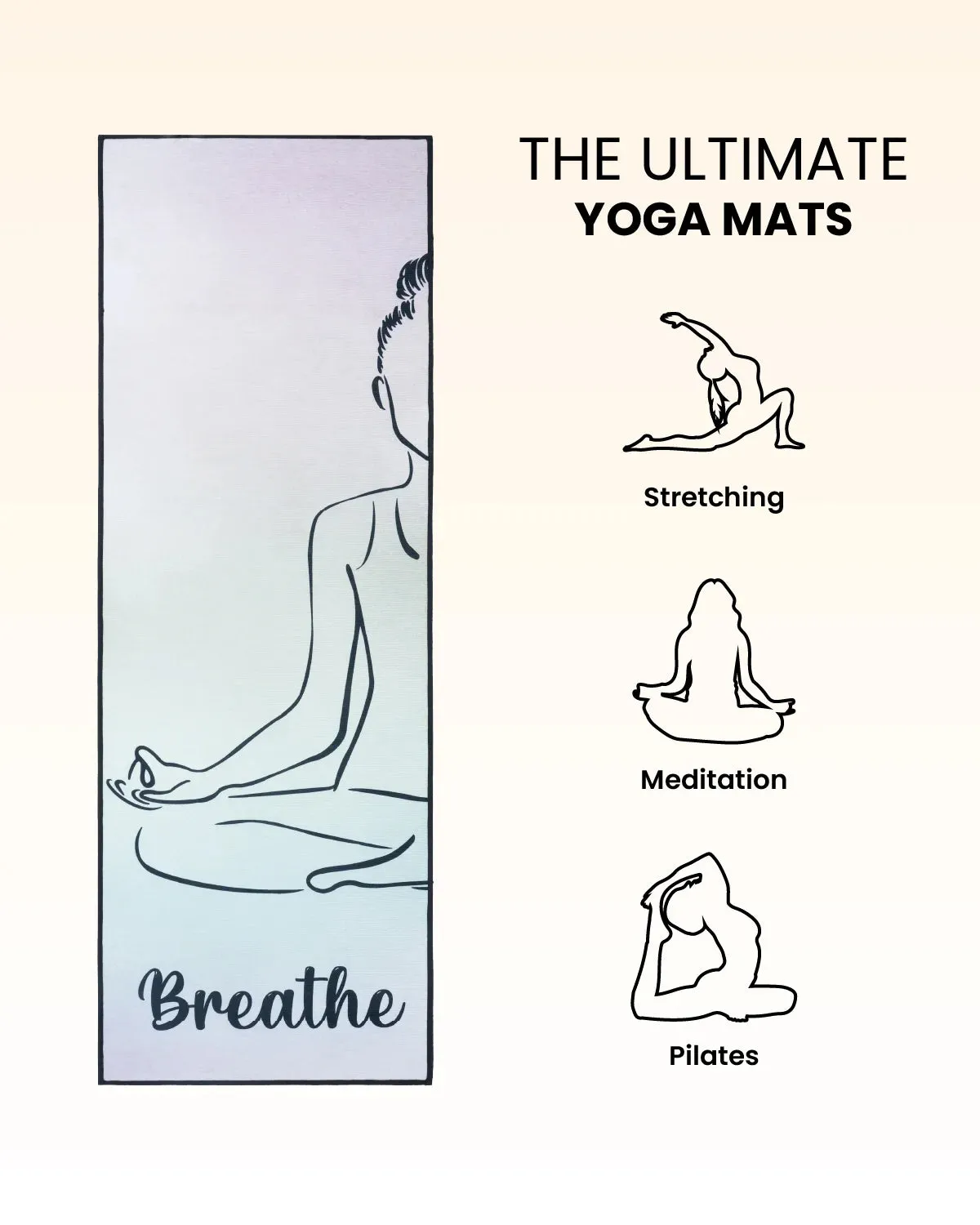 8mm Breathe Blue Yoga Mat Online | Grhamoy