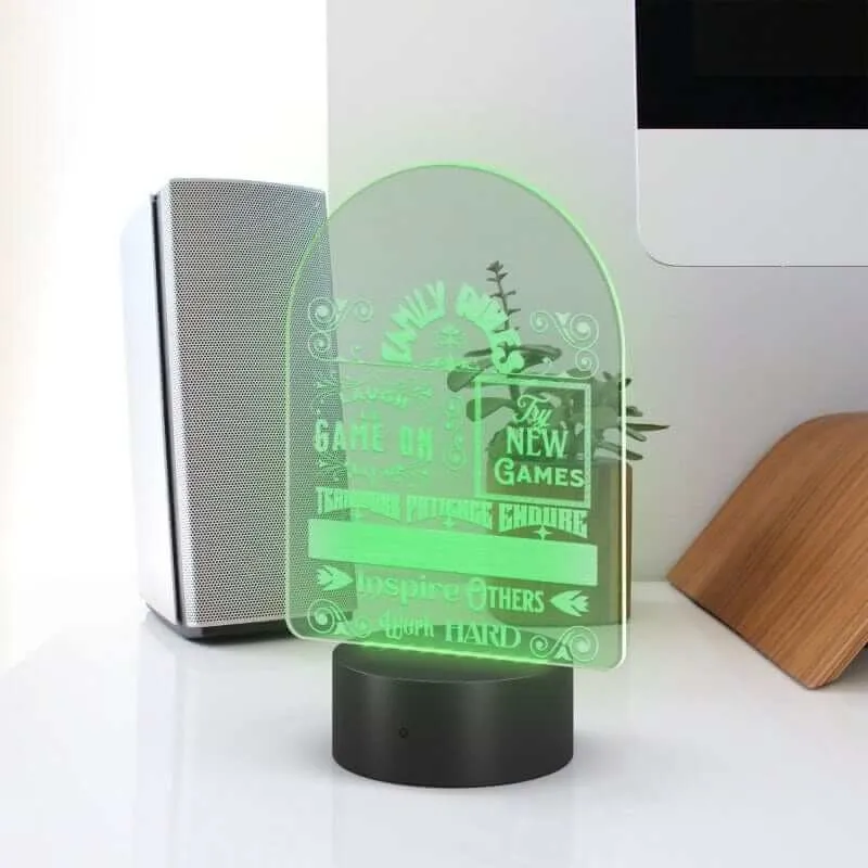 Acrylic Family Rules Light: Illuminate Your Gaming Haven