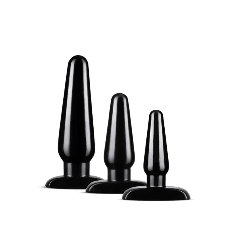 Anal Adventures - Basic Plug Kit - Black