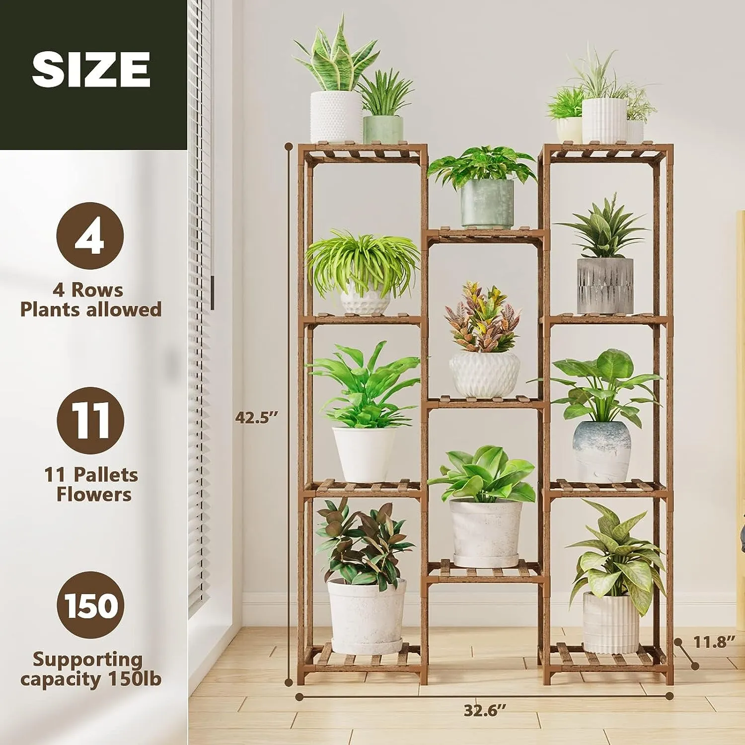 Bamboo Customizable Plant Stand