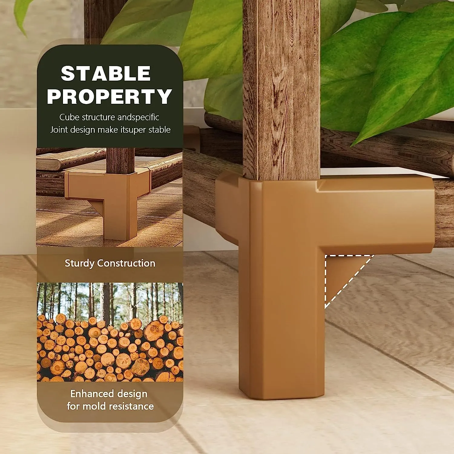 Bamboo Customizable Plant Stand