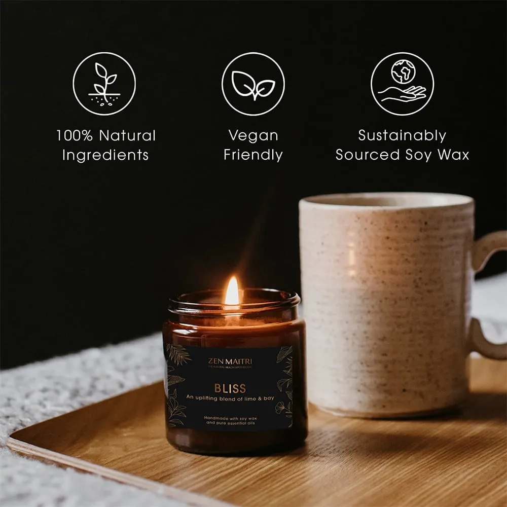 Bliss Candle with Lime & Juniper Berry | Uplifting and Cleansing