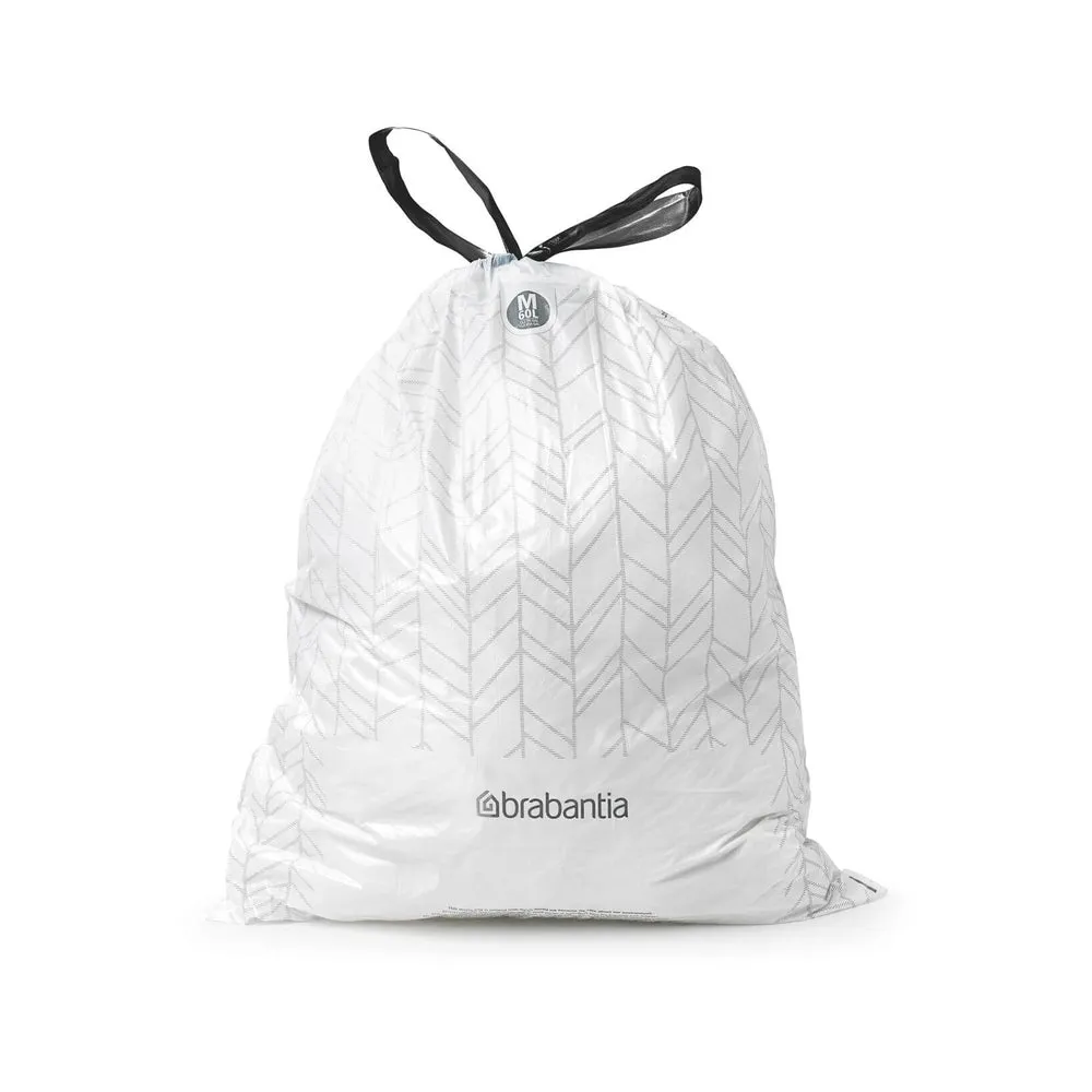 Brabantia 60L Perfect Fit Bin Liners Code M 40 Pack