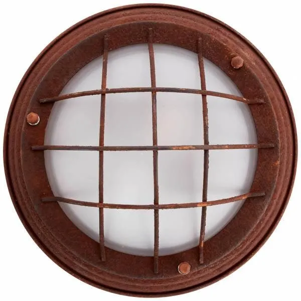 Brilliant 1 Light 40W Typhoon Wall and Ceiling Light - Rust & white | 94491/60