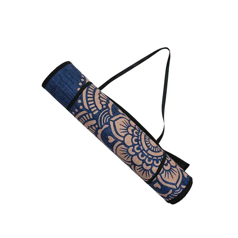 Calm Blue Polyester Yoga Mat