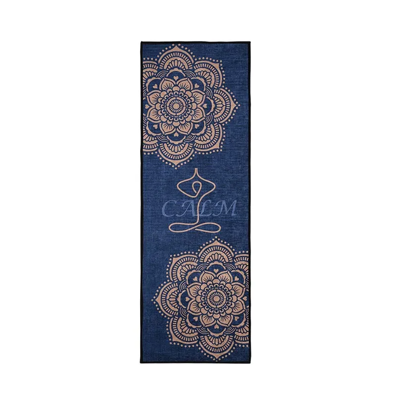 Calm Blue Polyester Yoga Mat