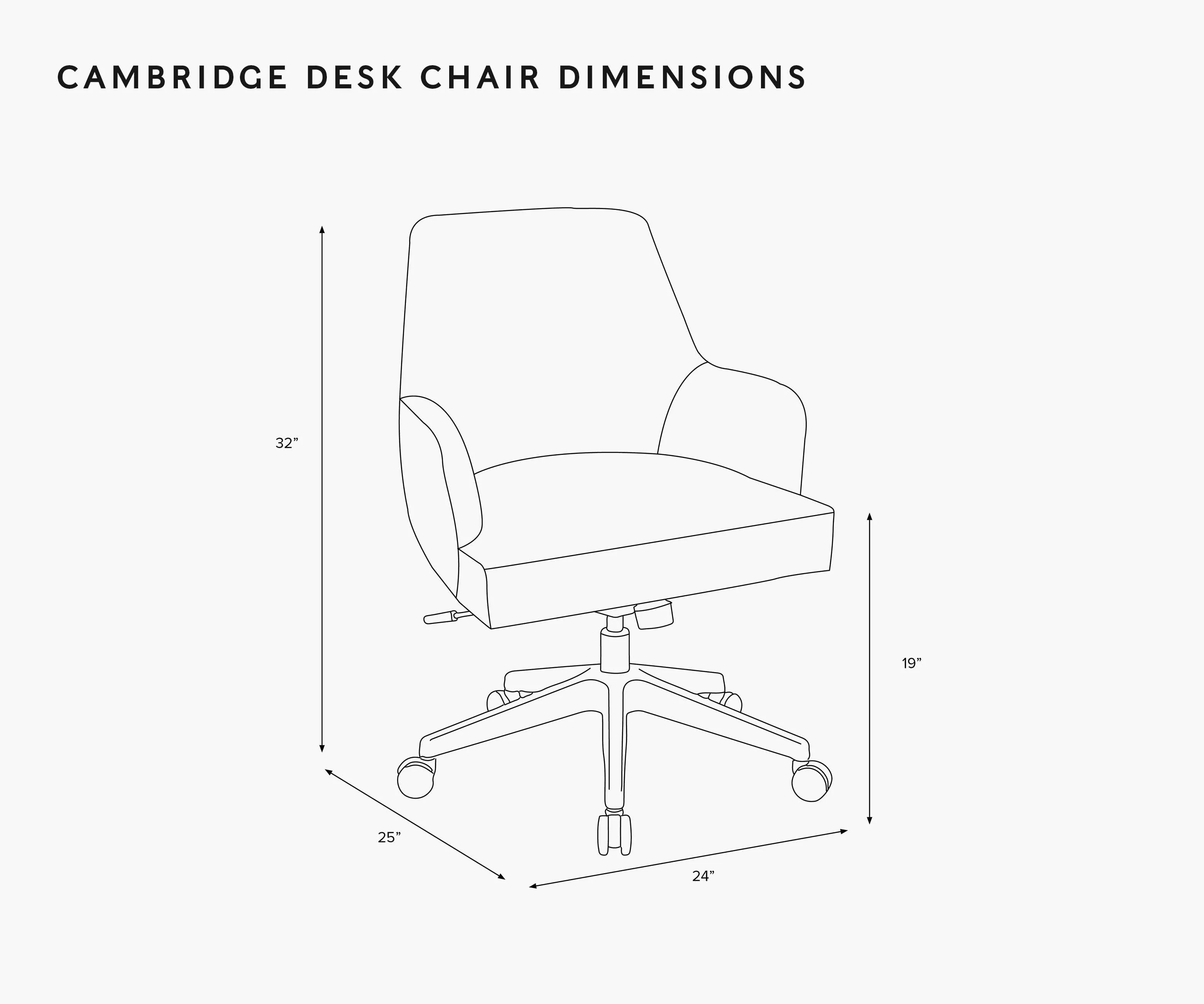 Cambridge Desk Chair - Strawberry Fields