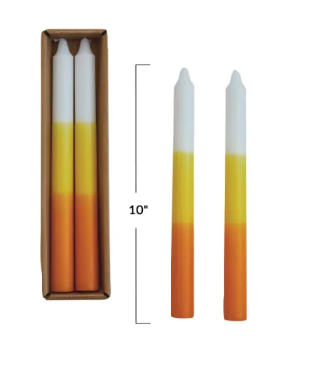 Candy Corn Taper Candles