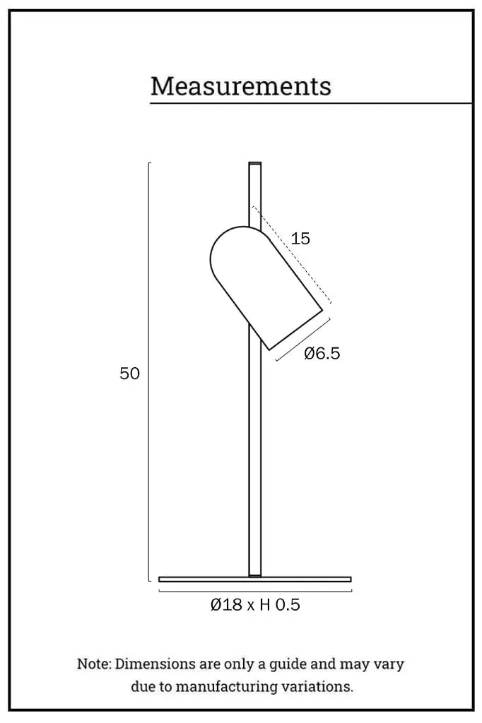 Cine table lamp