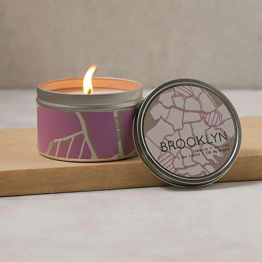 City Scapes Tin Candle