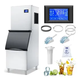 Commercial Air Cooled Ice Maker Machine With Bin - 110V, 350 lb.