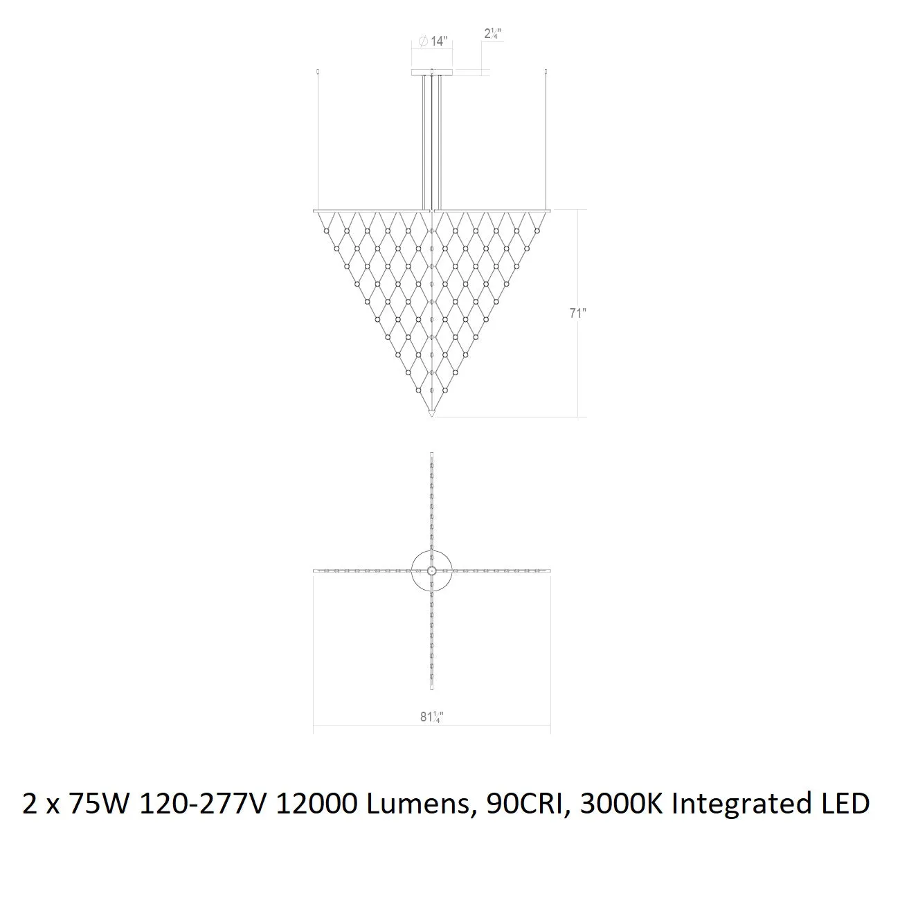 Constellation Galaxy Matrix Arrow LED Pendant Light