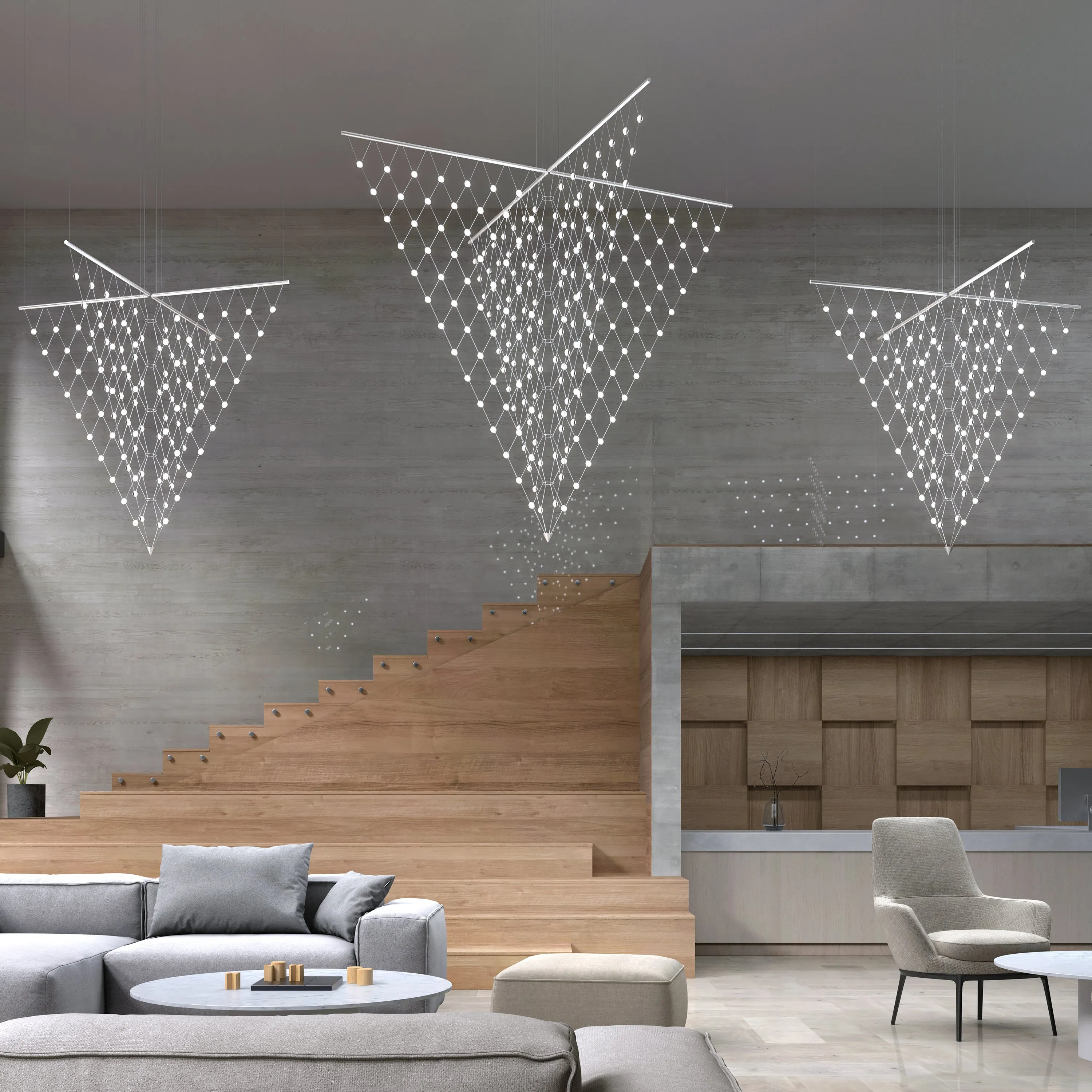 Constellation Galaxy Matrix Arrow LED Pendant Light