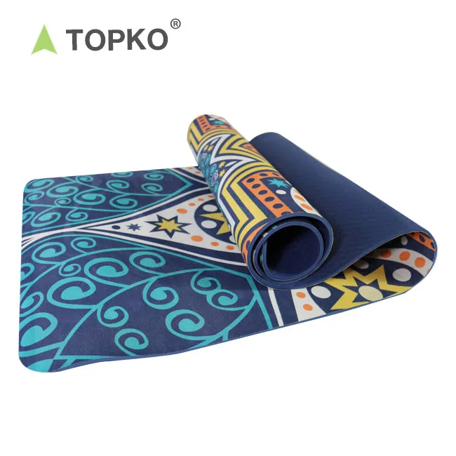 Custom Print Suede TPE Yoga Mat