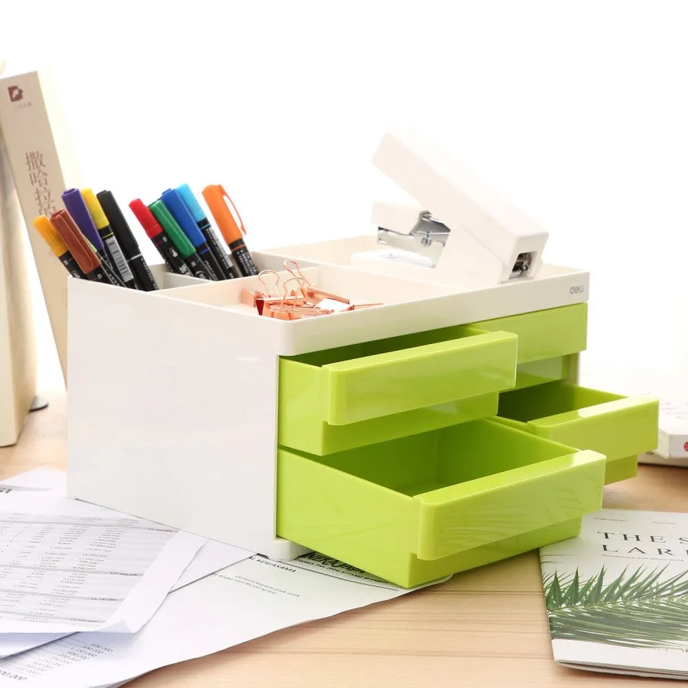 Deli Desk Organizer 4-Drawers 265x189x131mm Green