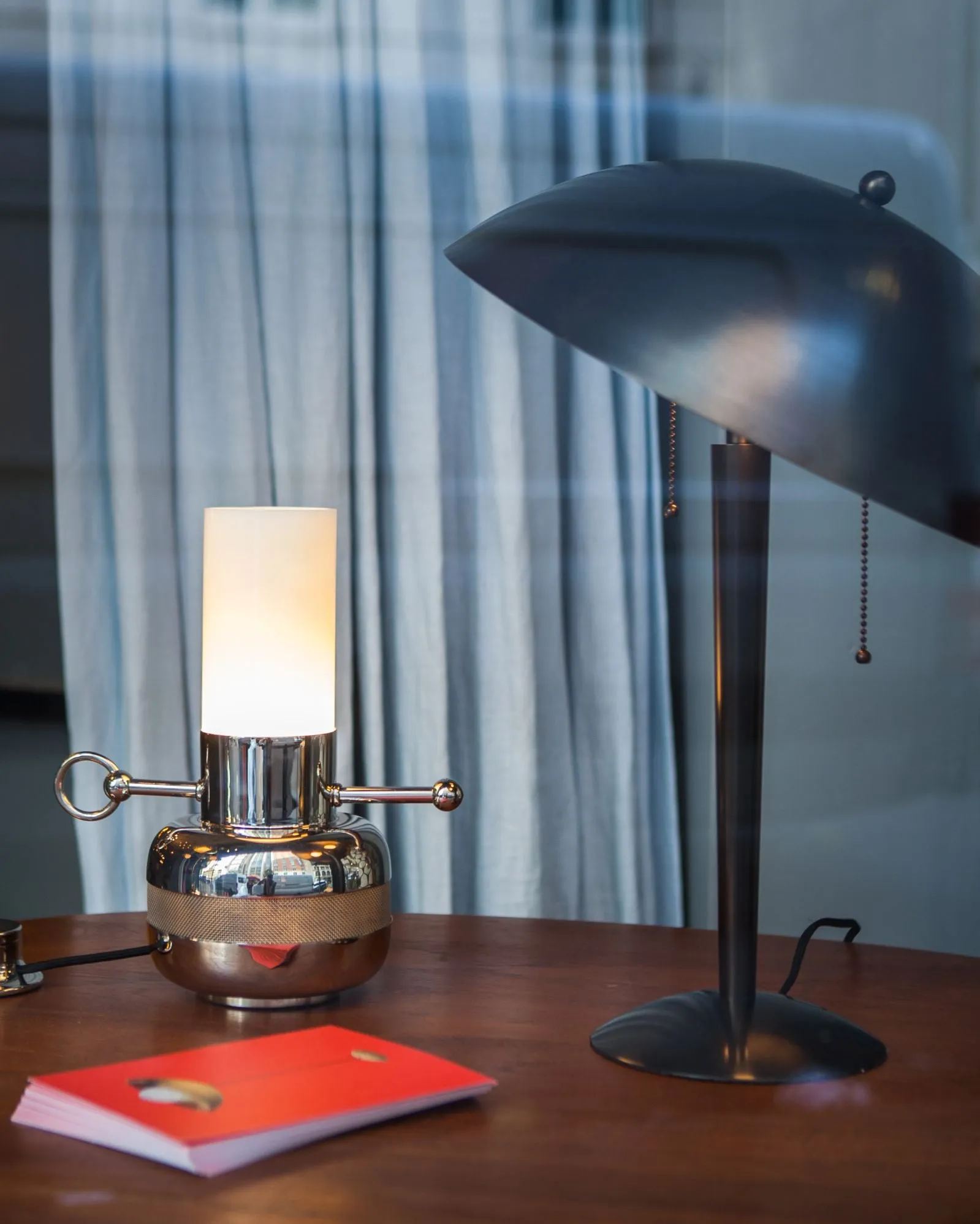 Dome Table Lamp with Solid Shade