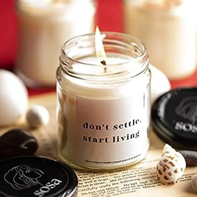 Don't Tle Start Living Scented Candles Gift | Single | 6.4 x 6.6 x 8.1 cm / 2.5 x 2.6 x 3.2 inches