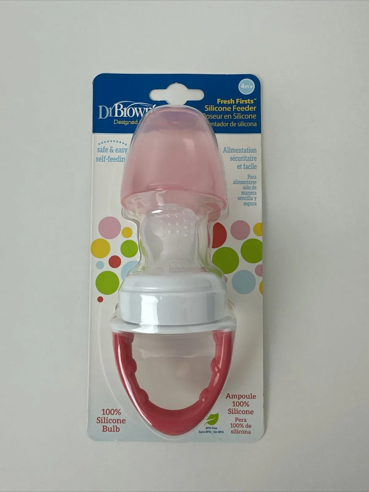 Dr Brown's Fresh Firsts Silicone Feeder 4m  Pink