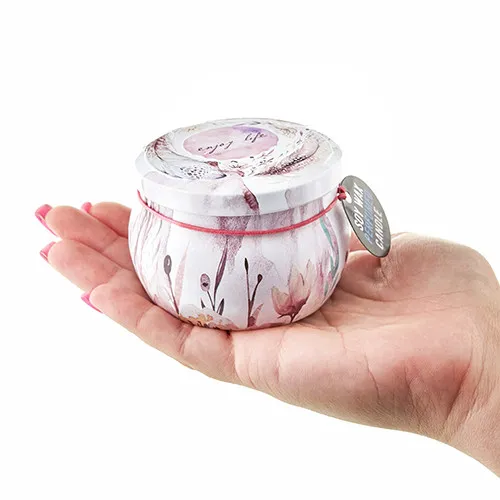 Eco-Friendly Art Tin Candle - Sea Life Design - Raspberry Scent | Long-Lasting & Natural Soy Wax