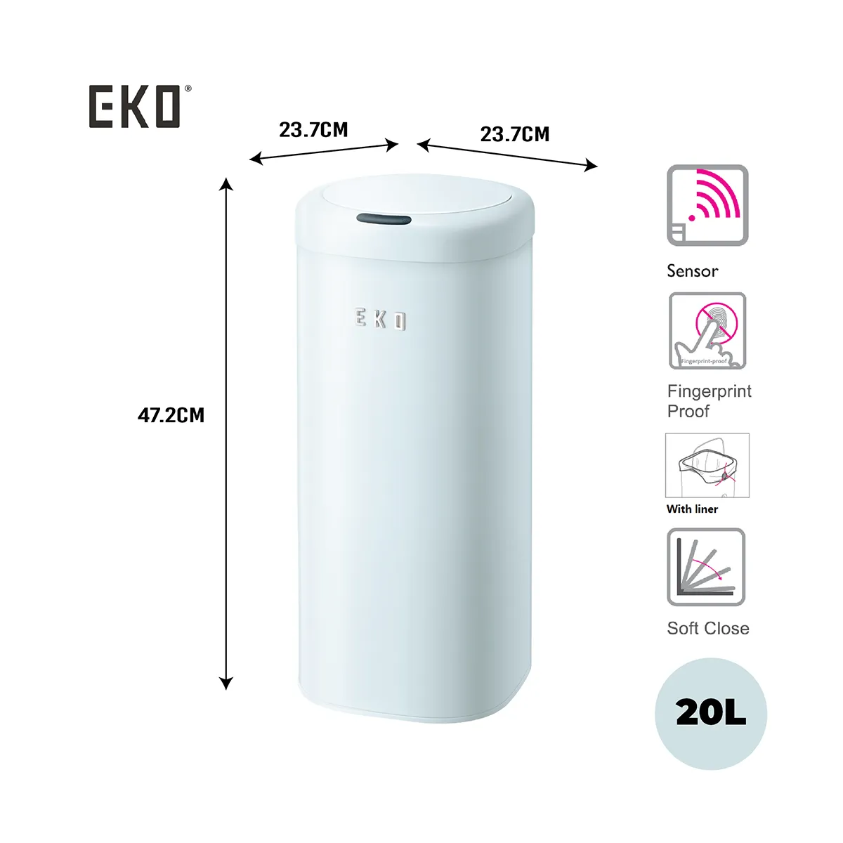 EKO Sensor Bin | Vintage | EK9184 | 15L,20L