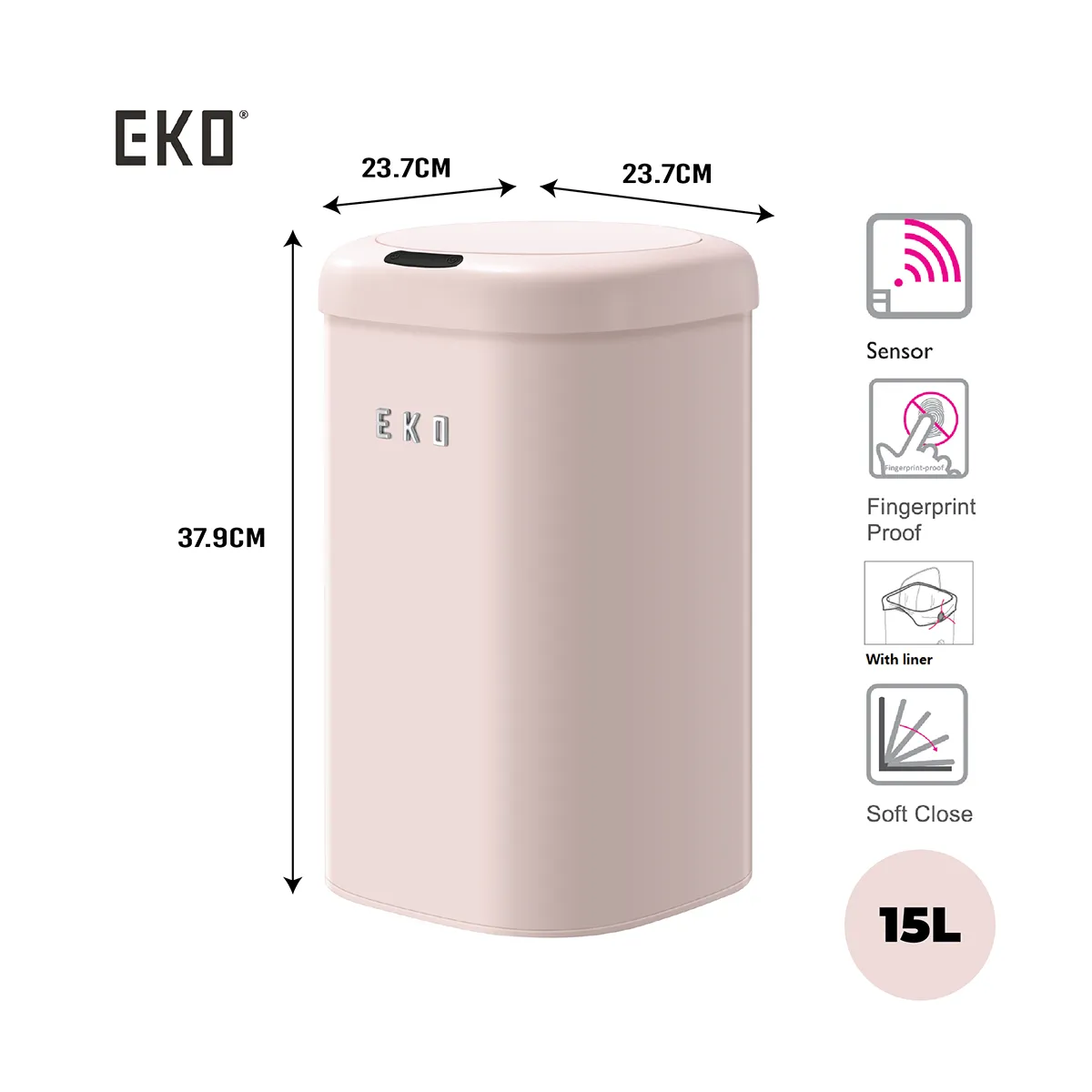 EKO Sensor Bin | Vintage | EK9184 | 15L,20L