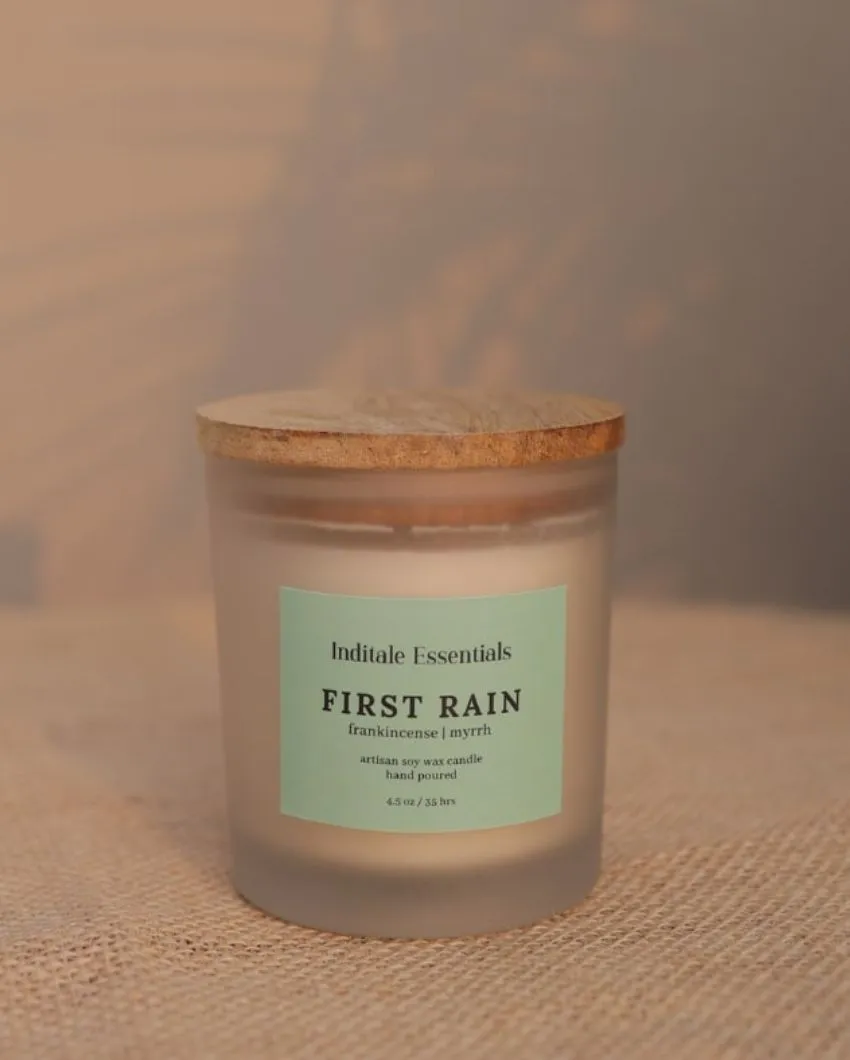 Frankincense And Myrrh Soy Wax Scented Candle | 3 x 3 inches