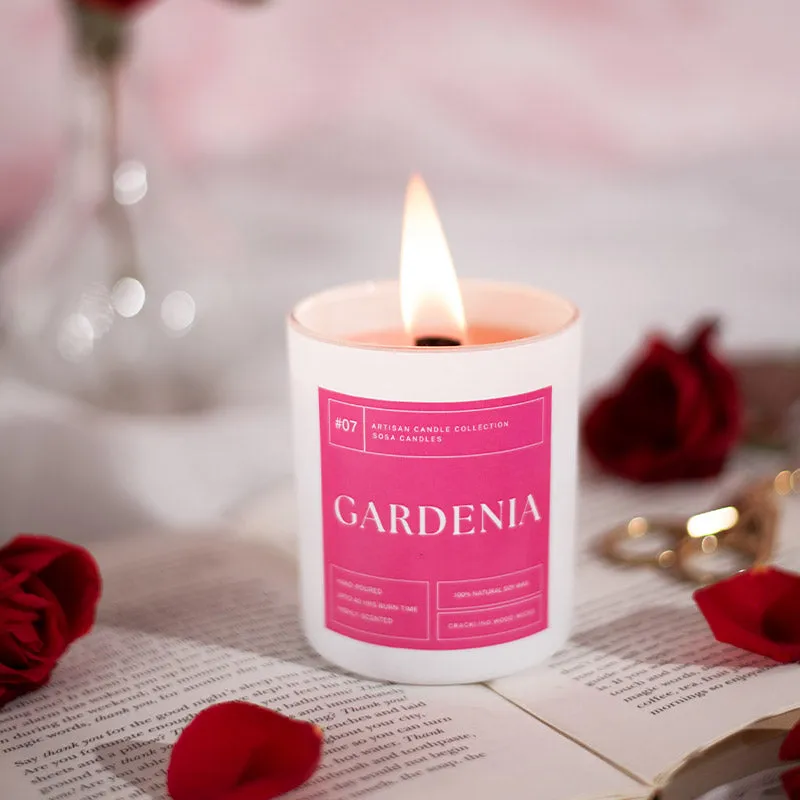 Gardenia Scented Candles Gift | Single | 6.35 x 6.6 x 8.13 cm / 2.5 x 2.6 x 3.2 inches