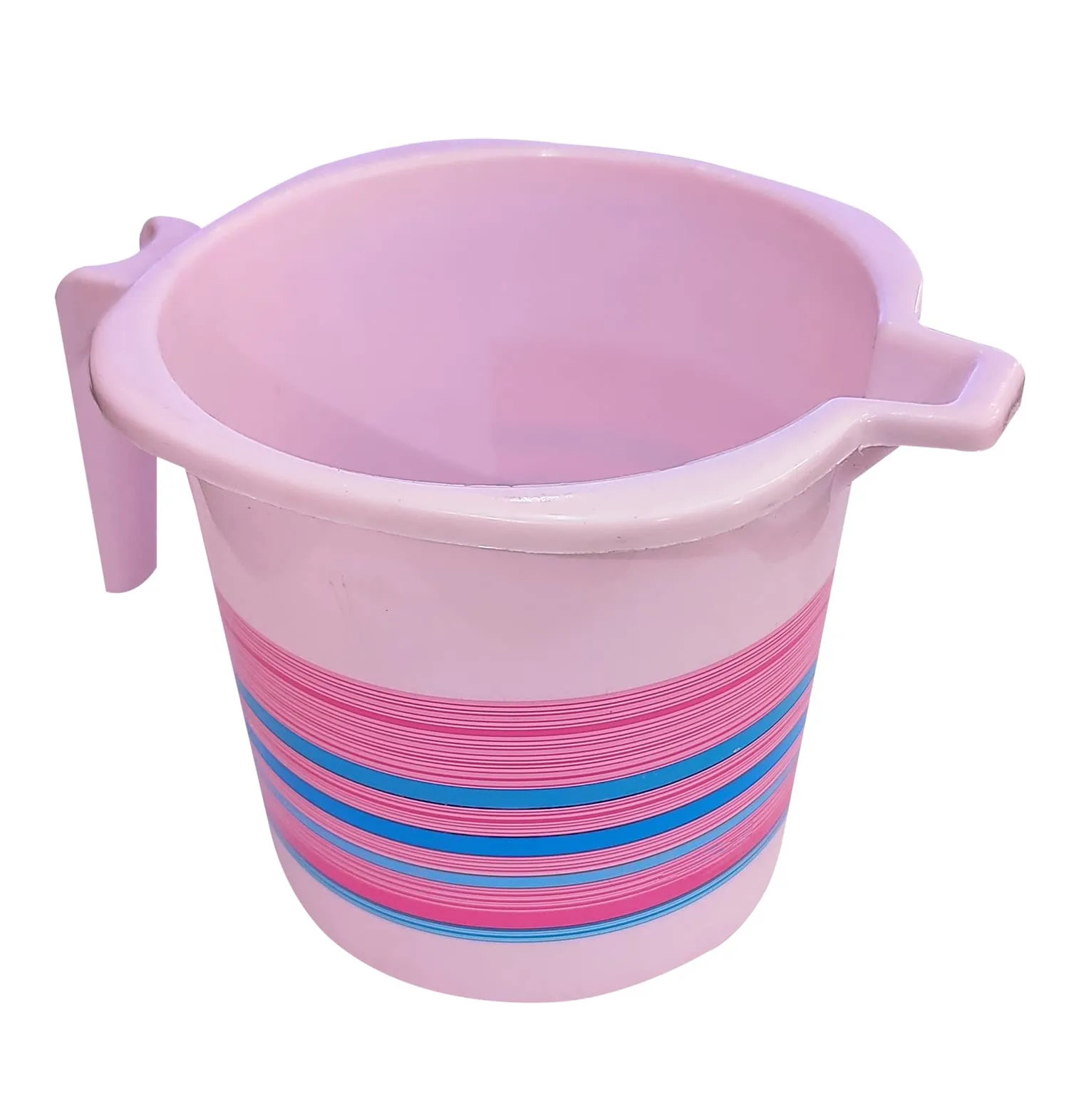 Heart Home Durable Long Lasting, Lightweight, Unbreakable, Strong Plastic Bathroom Mug 1 Litre- Pack of 4 (Pink)