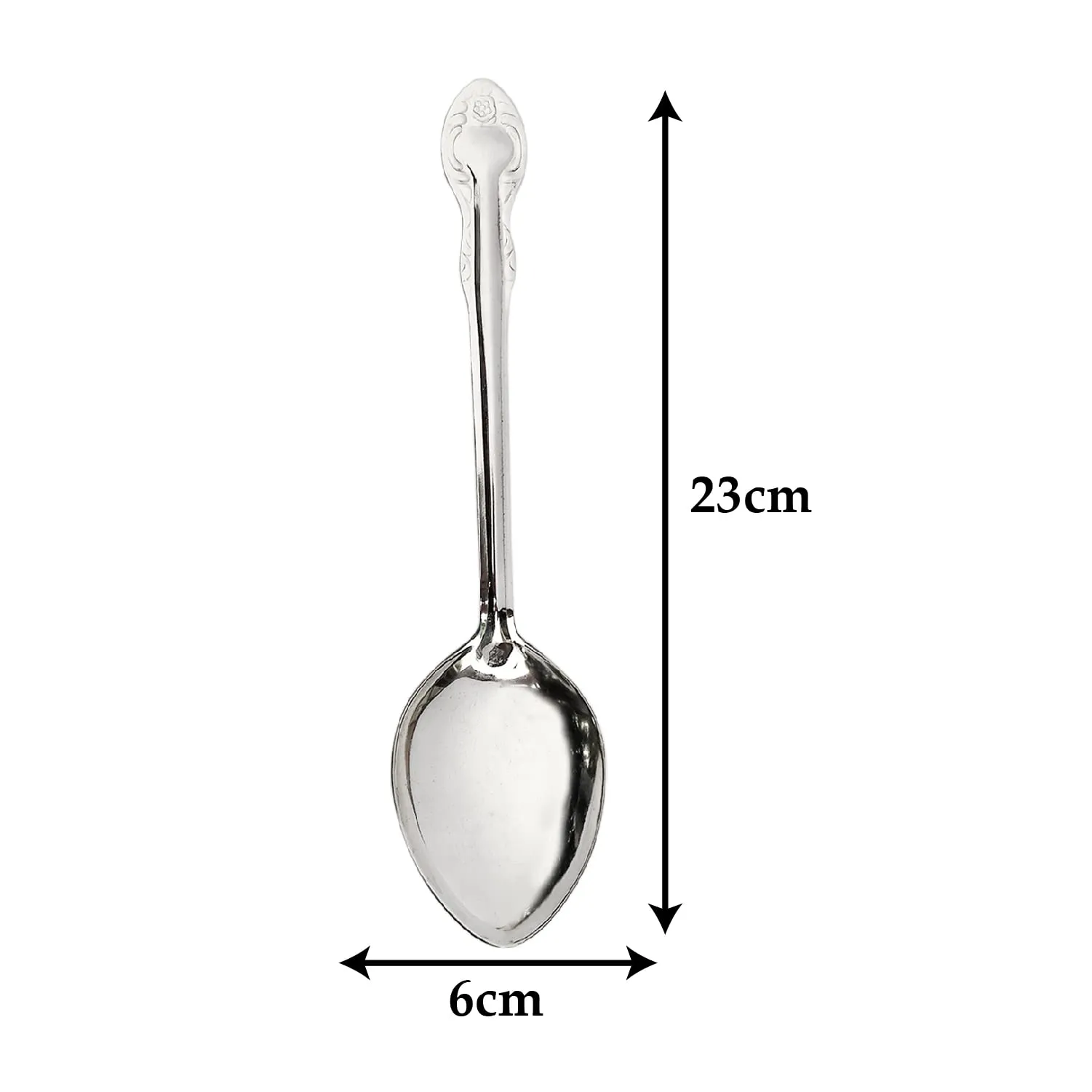 Heart Home Stainless Steel Ladle|Karchhi for Cooking, Stirring, Food Serving, Set of 2 (Silver)