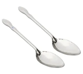 Heart Home Stainless Steel Ladle|Karchhi for Cooking, Stirring, Food Serving, Set of 2 (Silver)