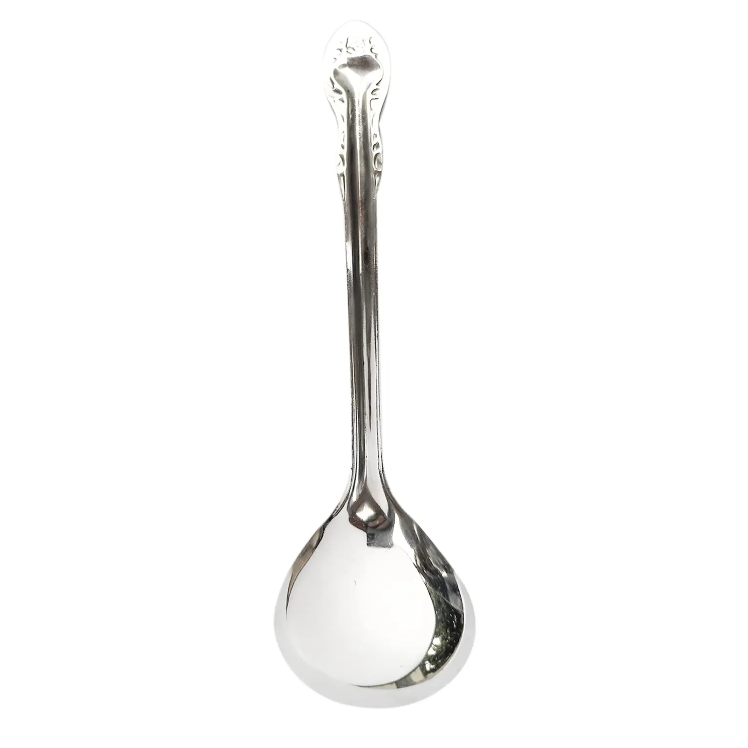 Heart Home Stainless Steel Solid Spoon|Chamcha for Cooking & Food Serving, Set of 2 (Silver)