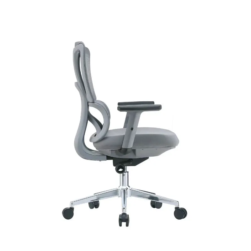 High Back Ergonomic Swivel Mesh Office Chairs With Lumbar Support Grey