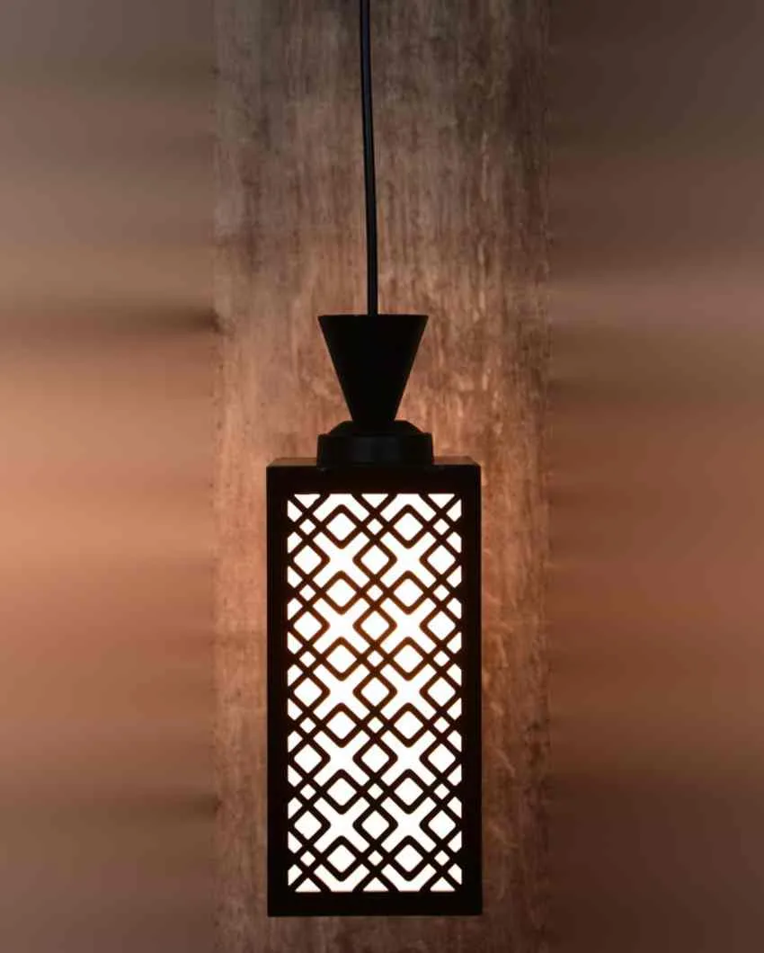 Leopard 3 Lights Wooden Premium Foyer Ceiling Lamp | 8 x 4 x 35 inches