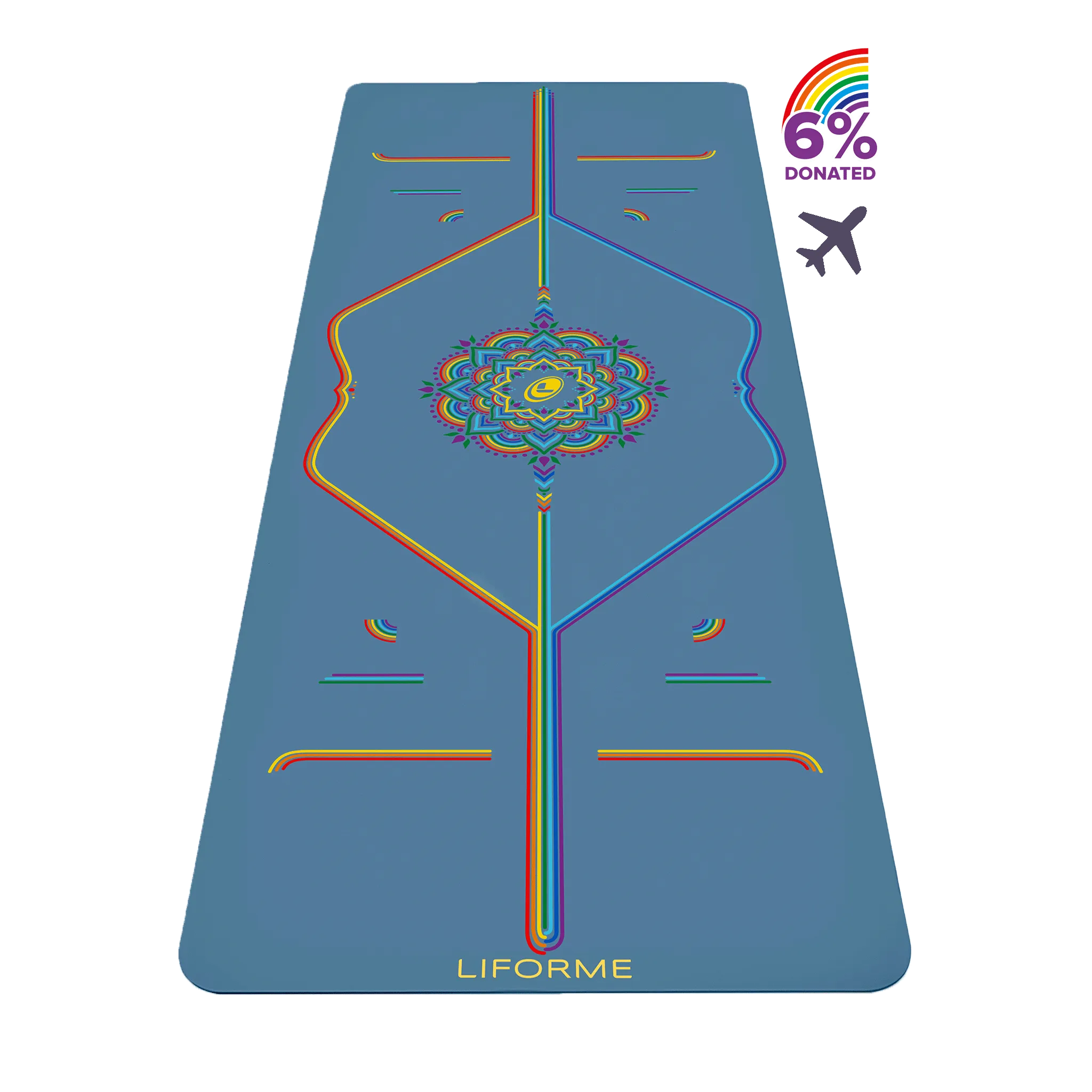 Liforme Rainbow Travel Yoga Mat