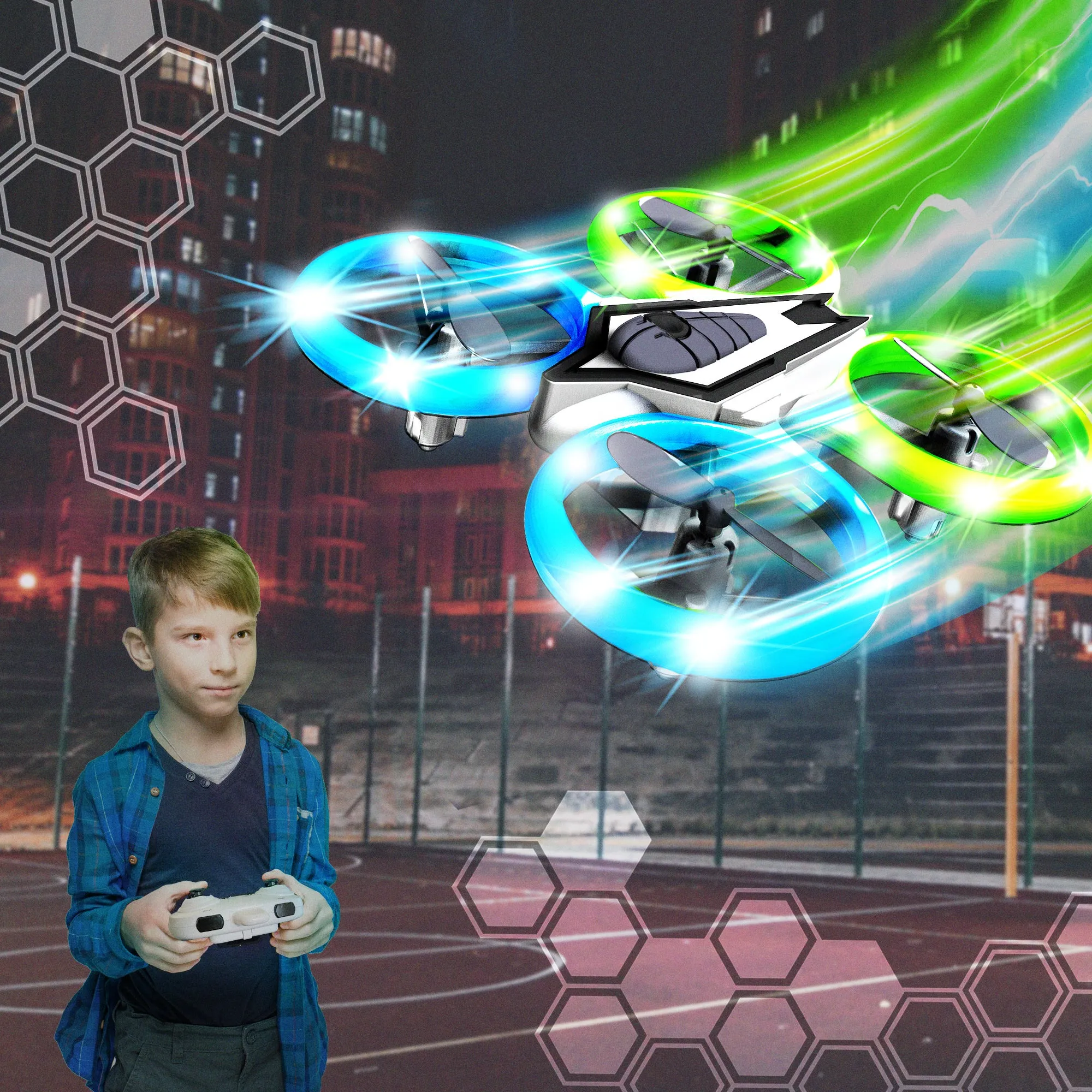 LumiTEK™ R/C - LED BOLT Mini Drone