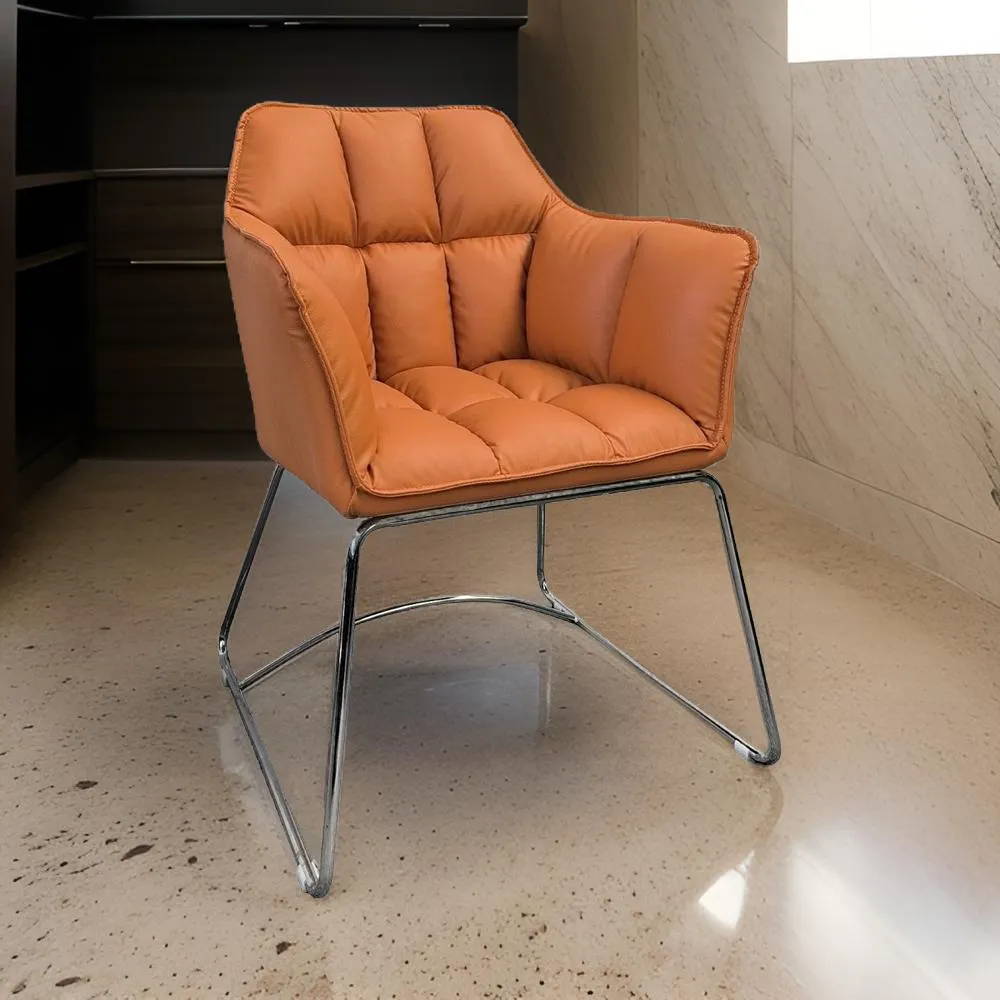 Modern Comfortable Nordic Leather Office Chair Y2806S Orange