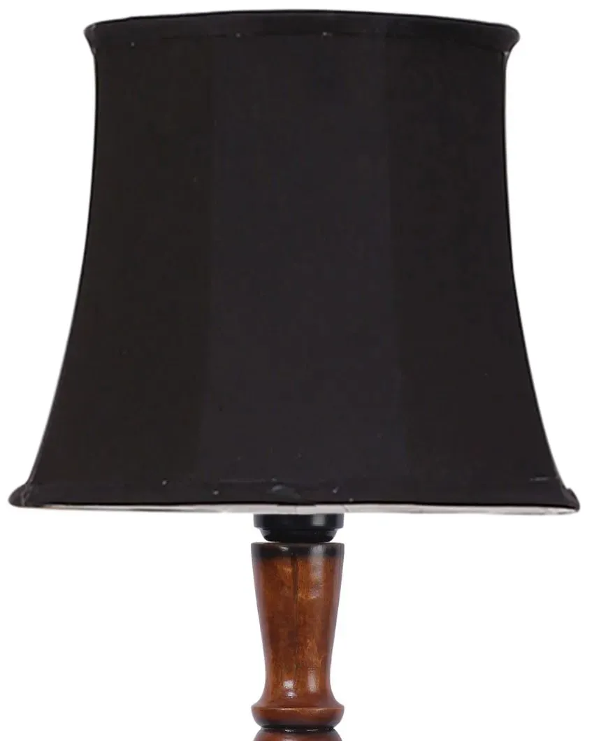 Modern Design Cotton Shade Wooden Floor Lamp | 12 X 57 inches