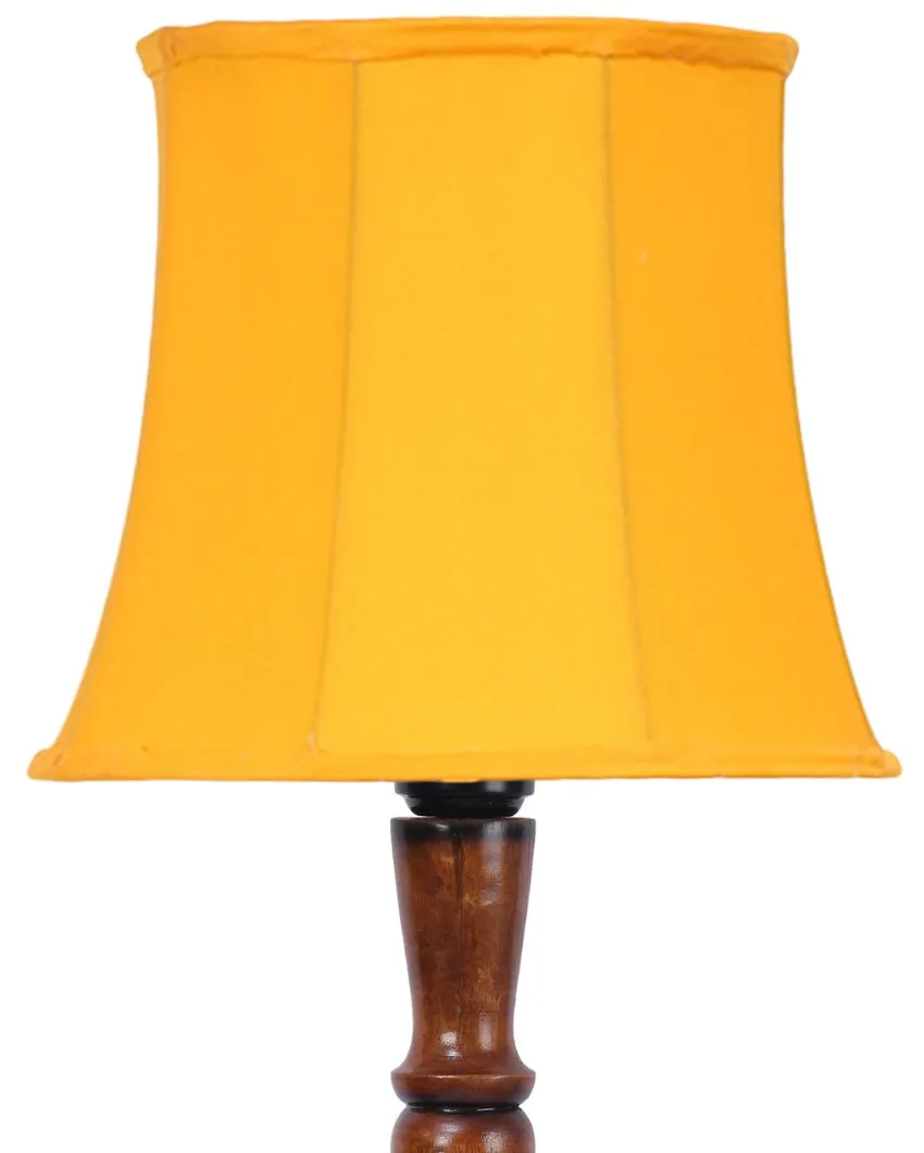 Modern Design Cotton Shade Wooden Floor Lamp | 12 X 57 inches