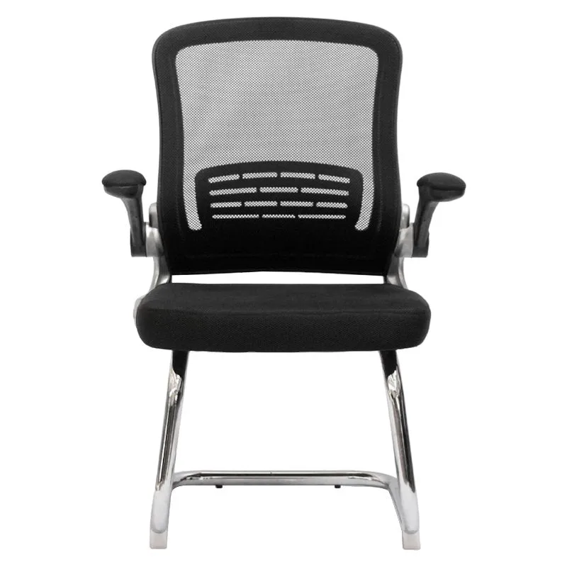 Modern Design Visitor Mesh Office Chairs Without Wheels 8833G Black