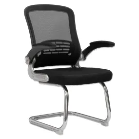 Modern Design Visitor Mesh Office Chairs Without Wheels 8833G Black