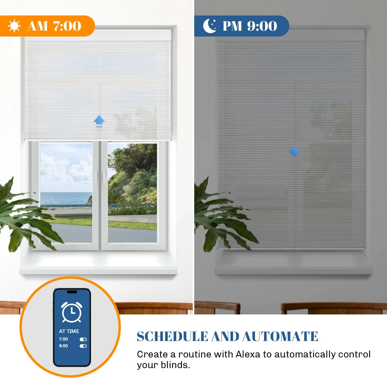 Motorized | Light Filtering | Rechargeable | Cellular Shades | Customizable