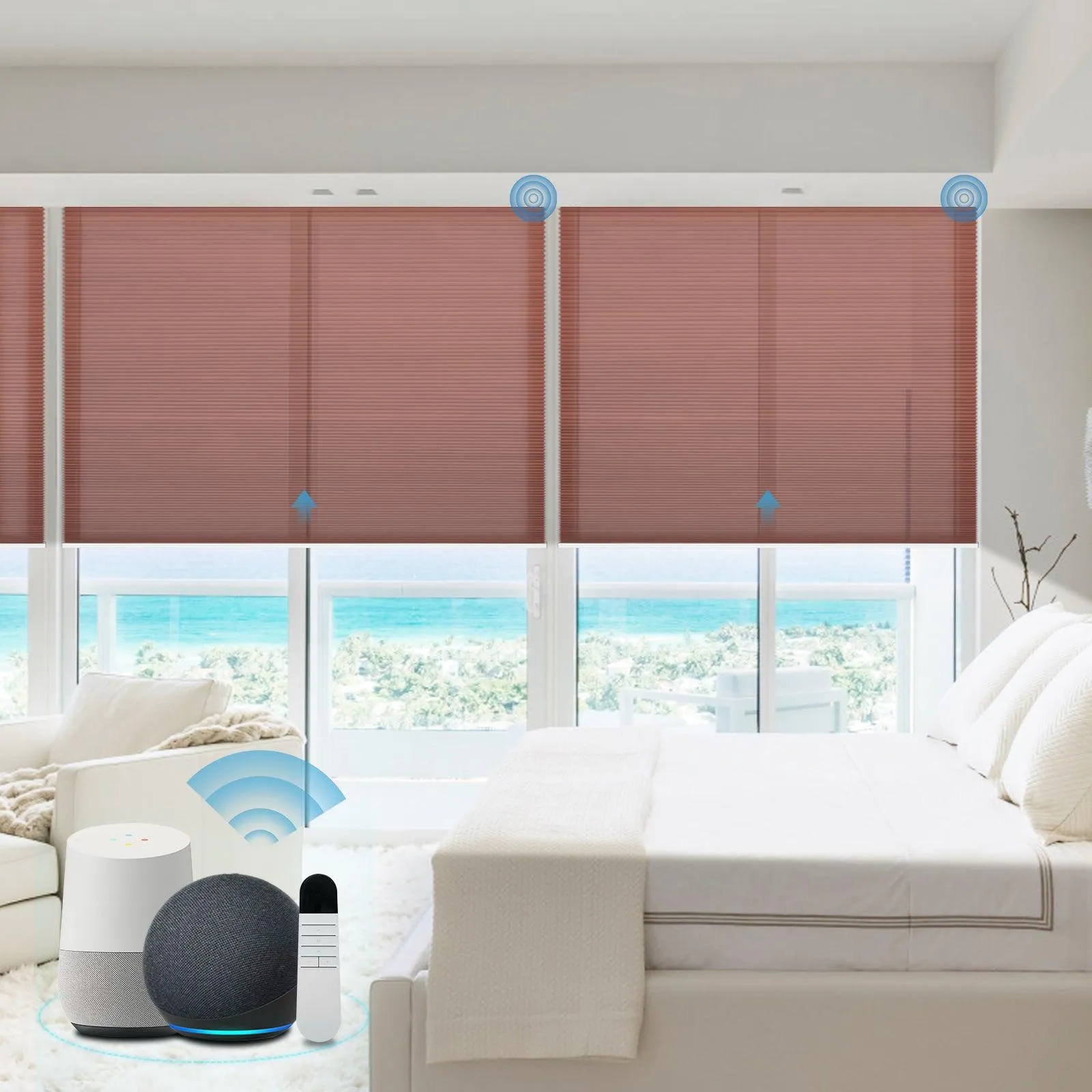 Motorized | Light Filtering | Rechargeable | Cellular Shades | Customizable